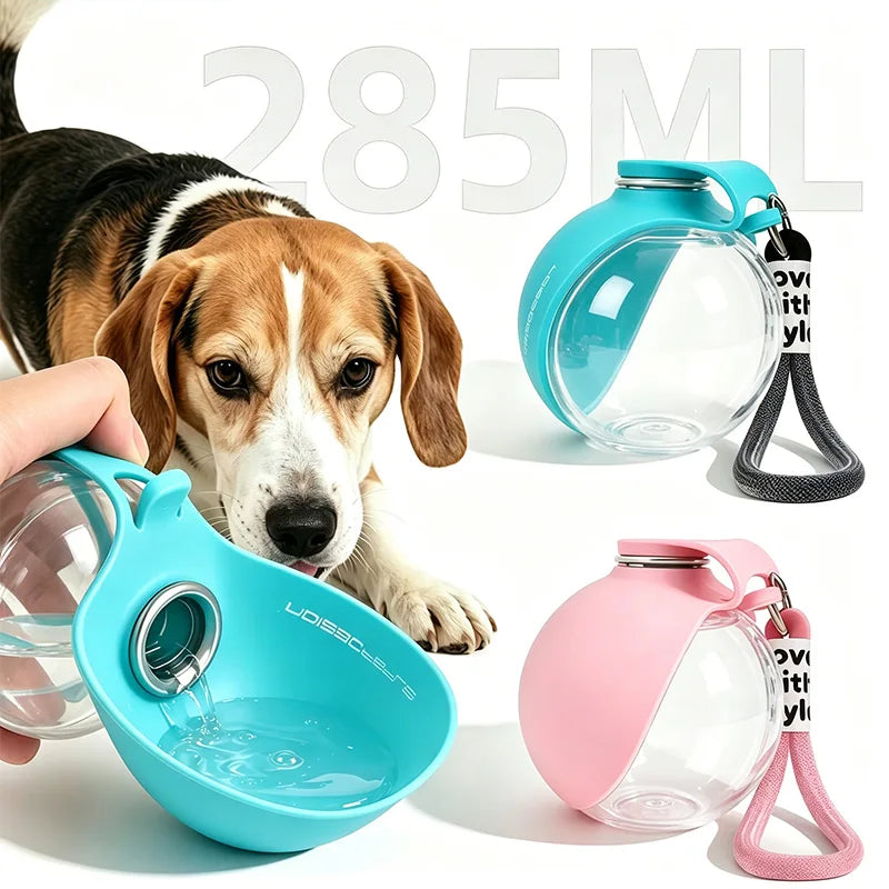 Botella Plegable de Viaje 2 en 1 para Perros
