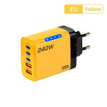 Cargador GaN USB-C 240W 5 en 1 – Carga Rápida para iPhone, Samsung y Xiaomi