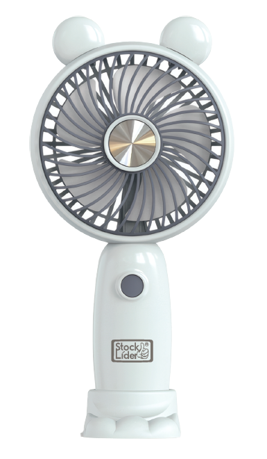 Ventilador Portátil Plegable con Pantalla LCD y Soporte para Teléfono
