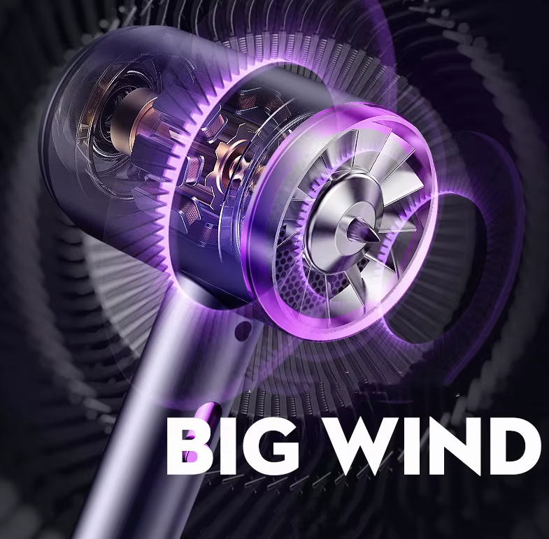 Secador de Pelo Iónico con Motor DC y Cabezal Giratorio 360°