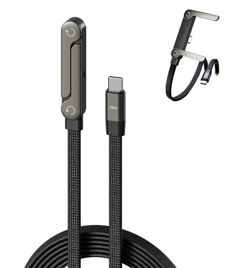 Cable de Carga USB-C con Soporte para Móvil | Carga Rápida 240W